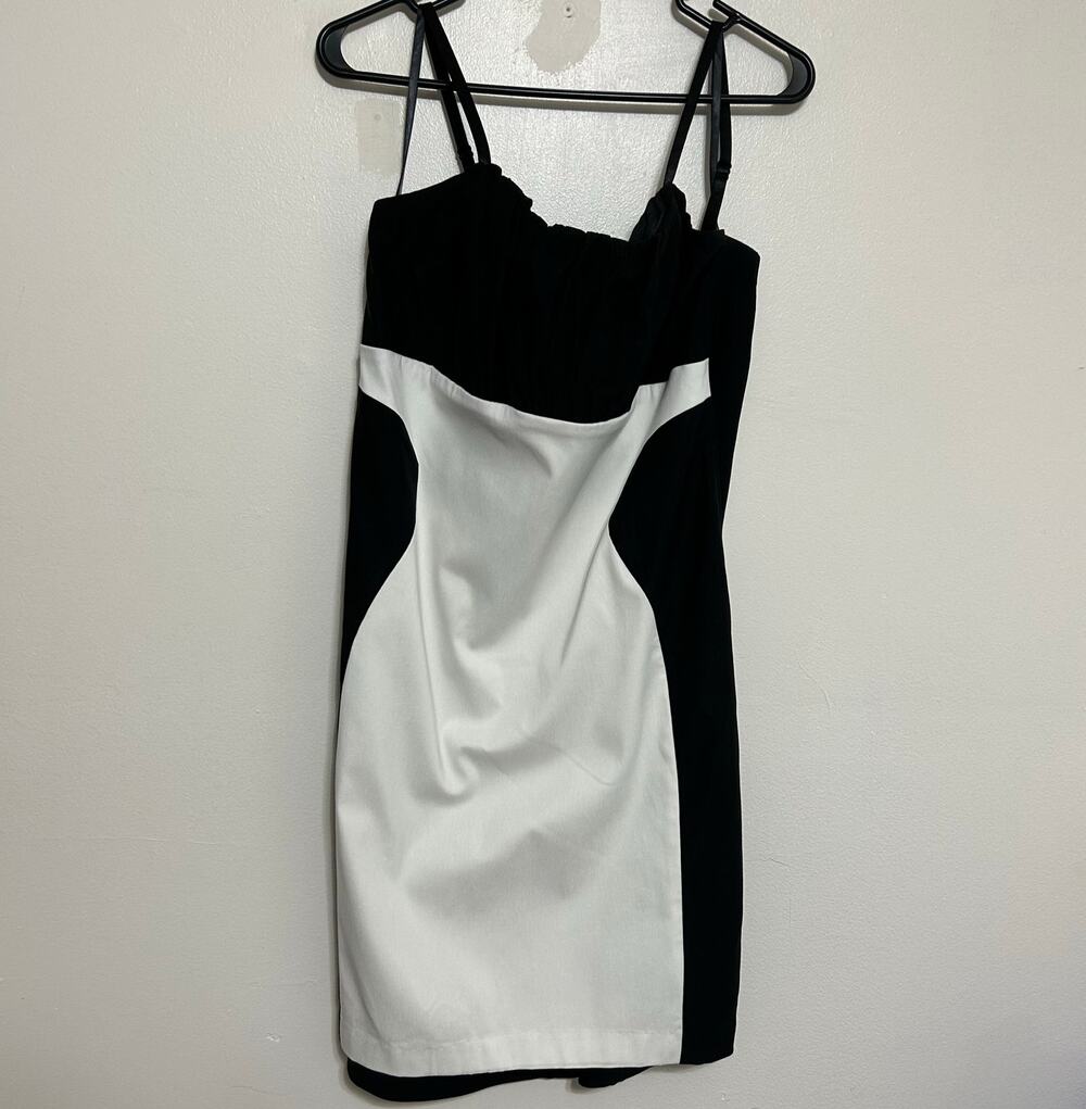 Torrid Black White Colorblock Illusion Dress Size 14